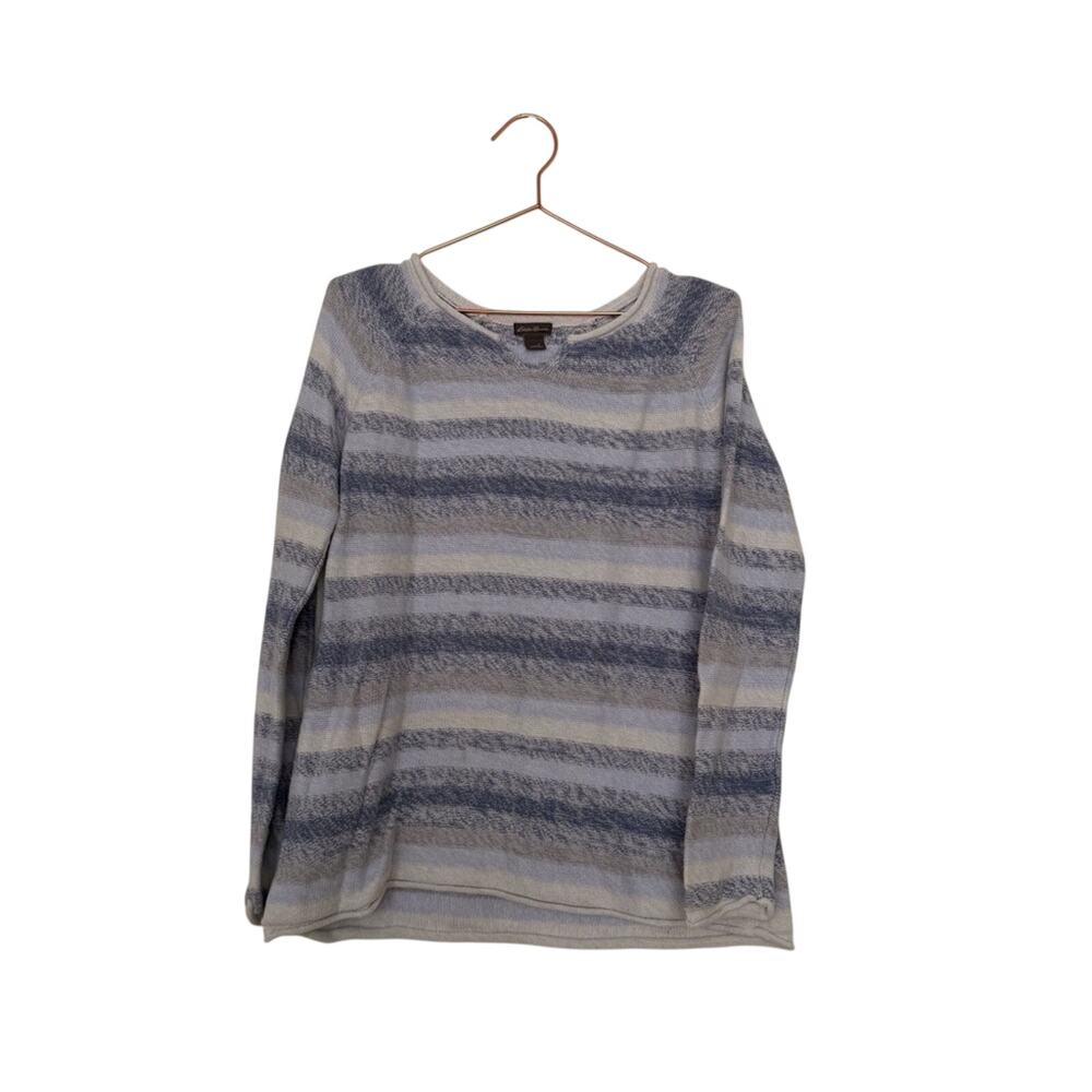 Eddie Bauer Blue and White Knit Sweater